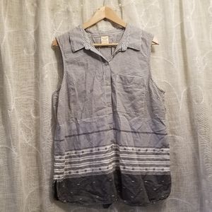 Black&White striped tank top